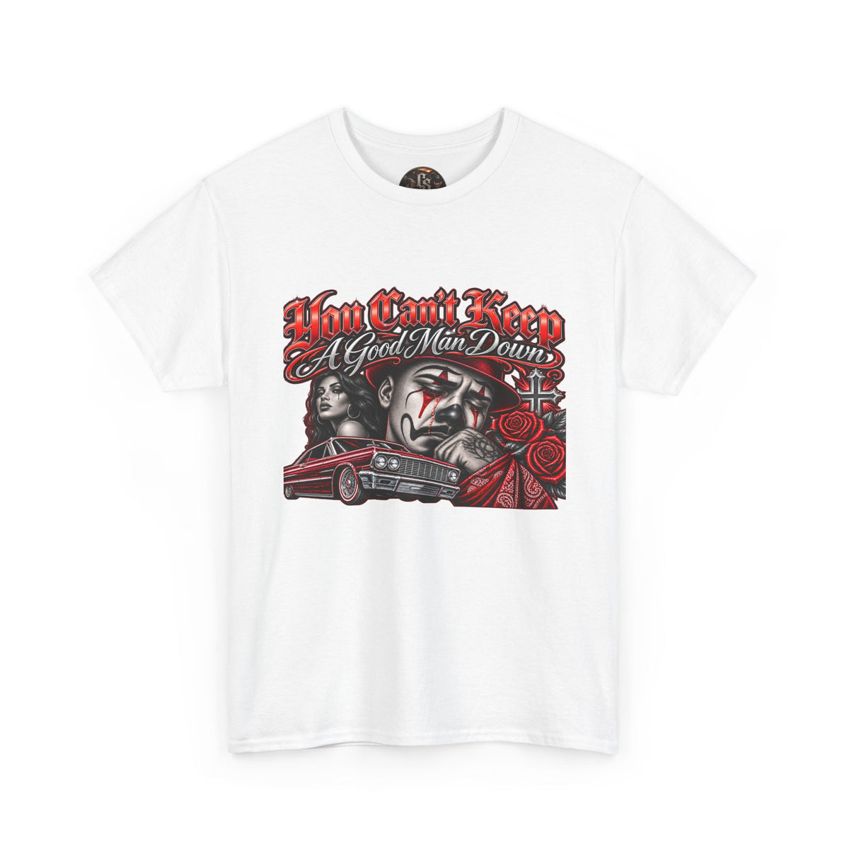 Red You Cant Keep A Good Man Down Graphic Tee