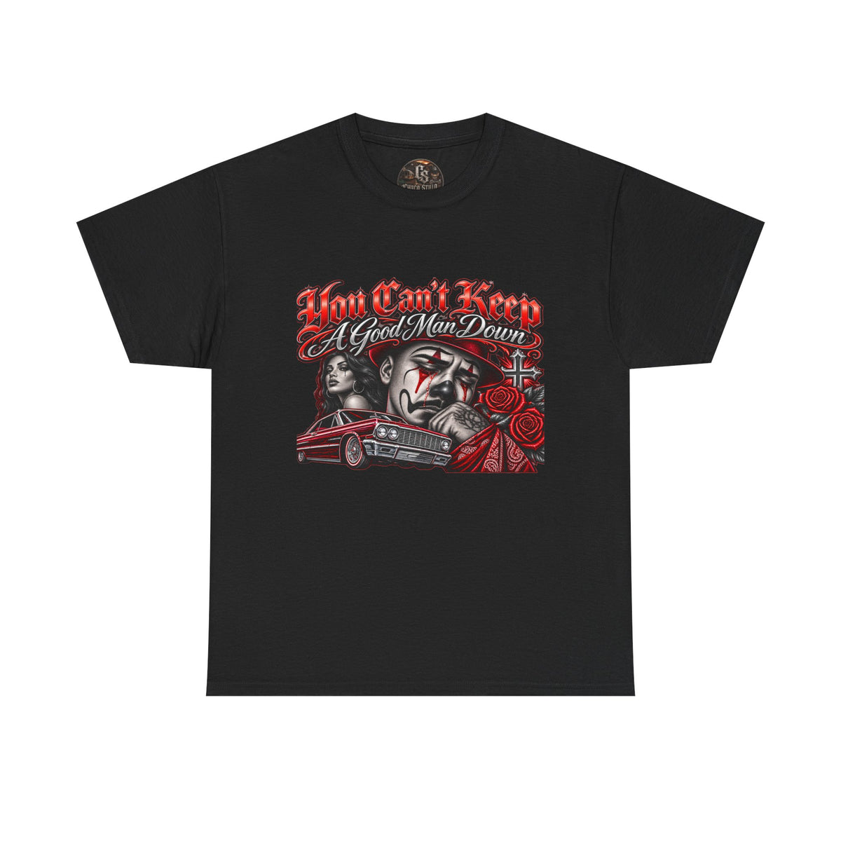Red You Cant Keep A Good Man Down Graphic Tee
