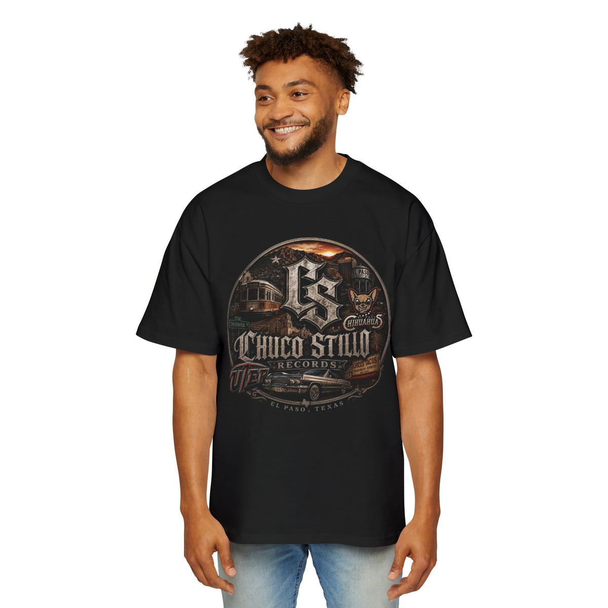 Chicano Lowrider Tee — "Chuco Stillo" Vintage Car Graphic Shirt