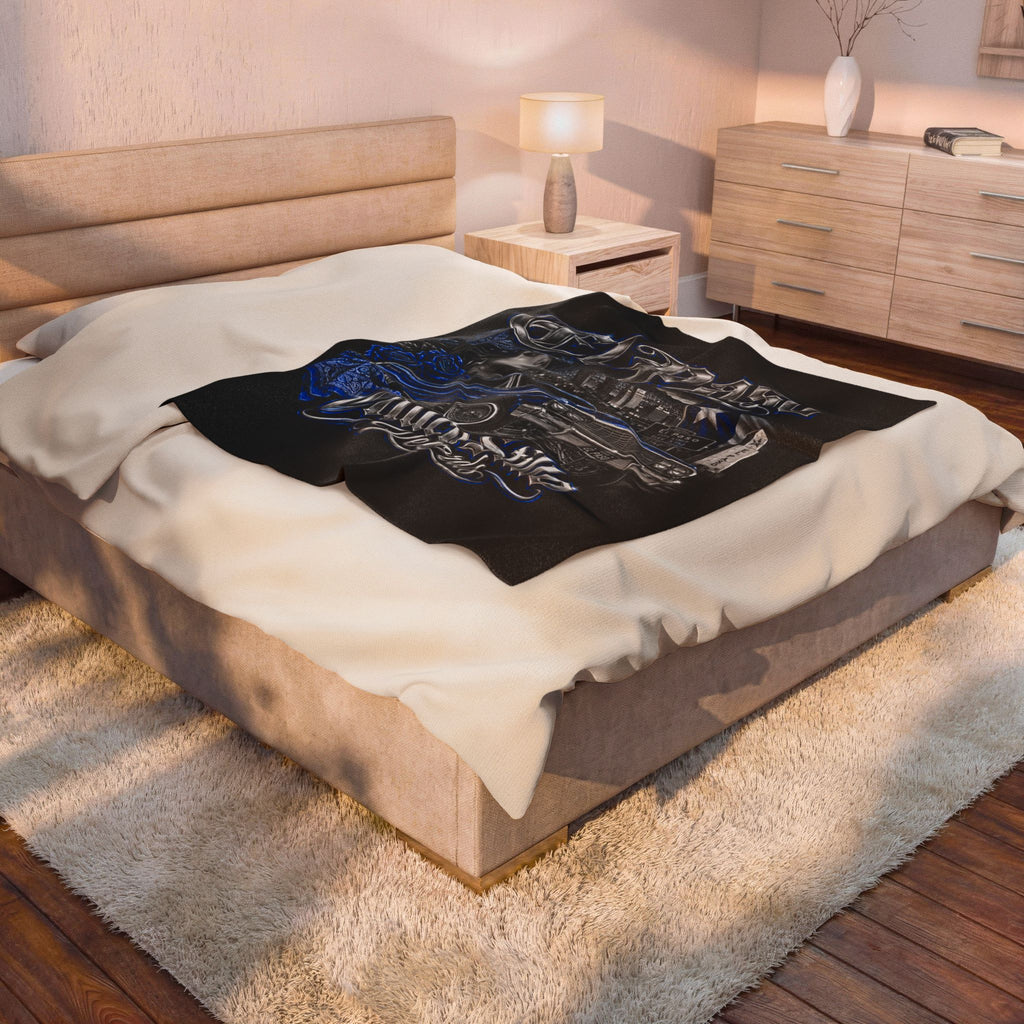 El Paso Texas BLUE Plush Blanket