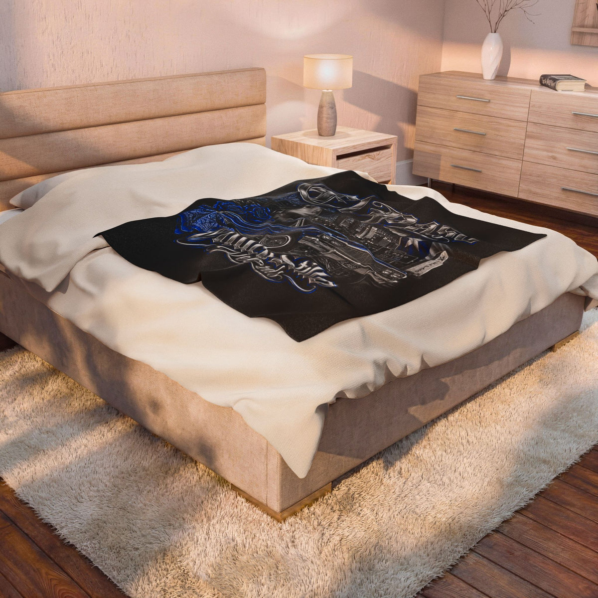 El Paso Texas BLUE Plush Blanket