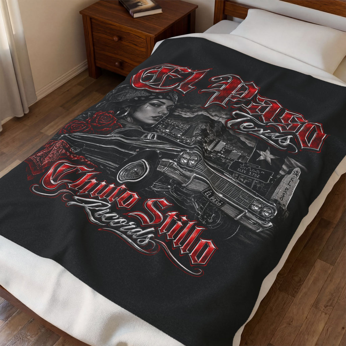 El Paso Texas RED Plush Blanket