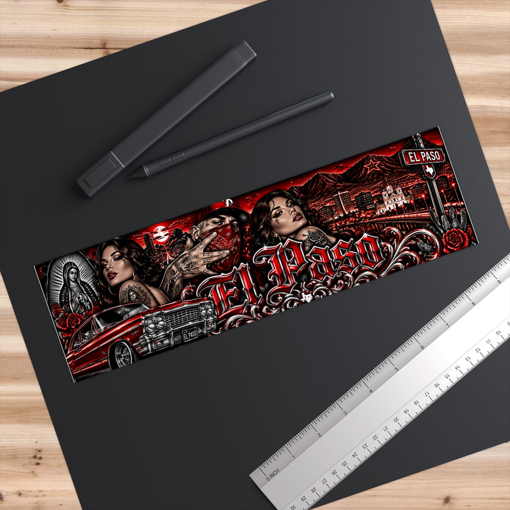 Red El Paso Lowrider Bumper Sticker