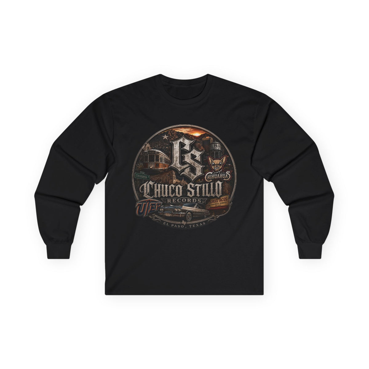 Chuco Stillo 915 Long Sleeve Tee — Vintage Lowrider Street Art Shirt