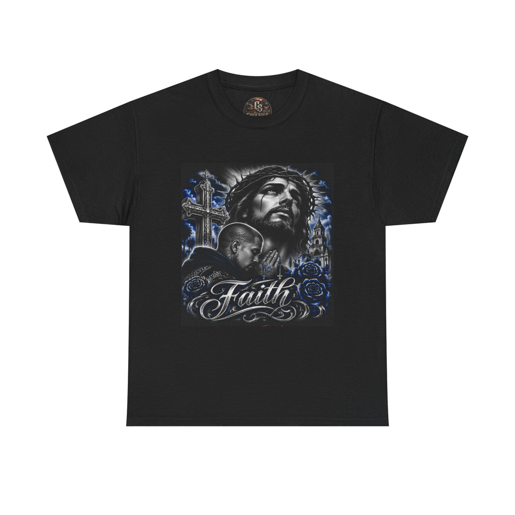 Blue Faith Christian Graphic T-Shirt