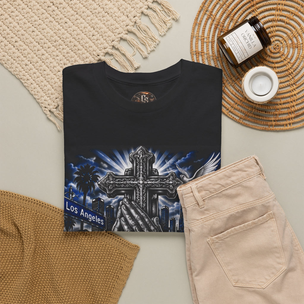 Blue God First Christian Faith Graphic T-Shirt