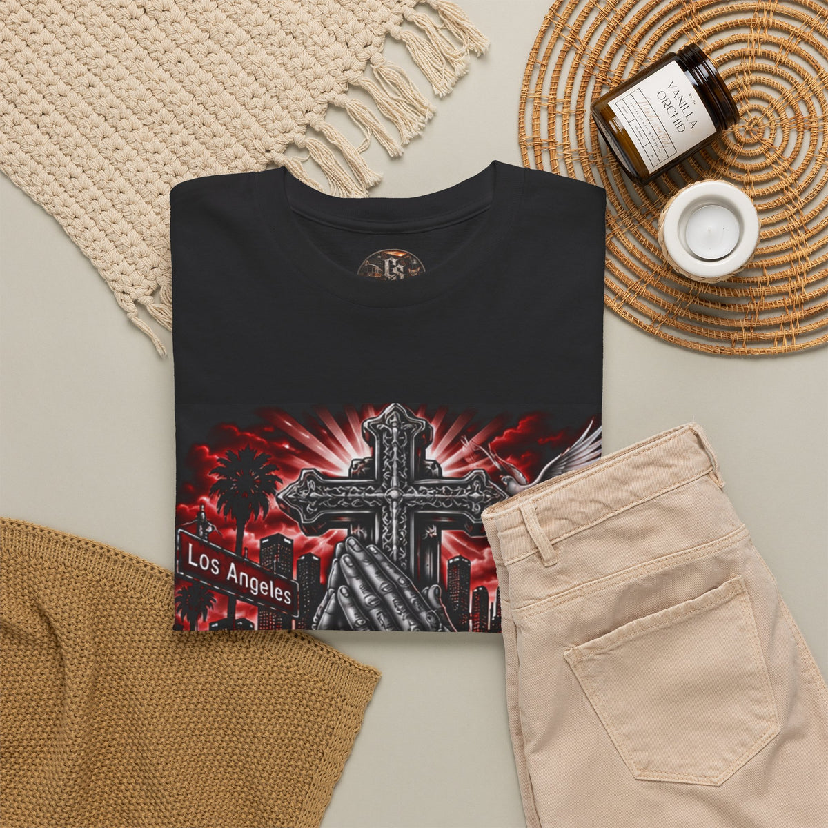 Red God First Christian Faith Graphic T-Shirt