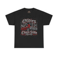 Oldies Chicano Style Records Classic Car T-Shirt BLACK + RED