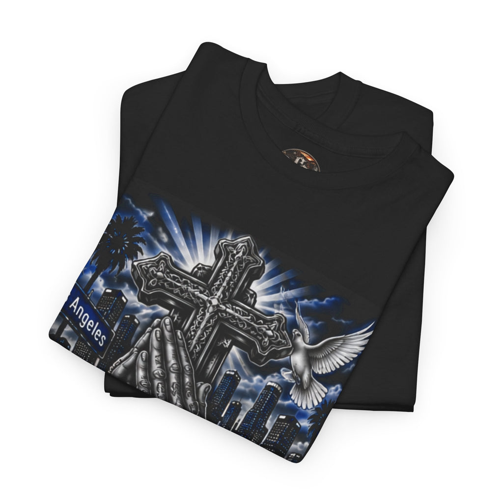 Blue God First Christian Faith Graphic T-Shirt