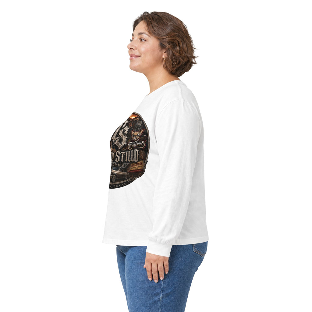 Chuco Stillo 915 Long Sleeve Tee — Vintage Lowrider Street Art Shirt