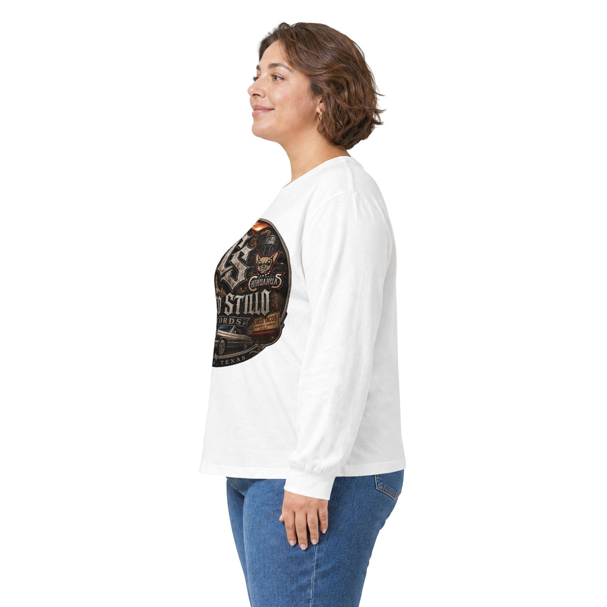 Chuco Stillo 915 Long Sleeve Tee — Vintage Lowrider Street Art Shirt