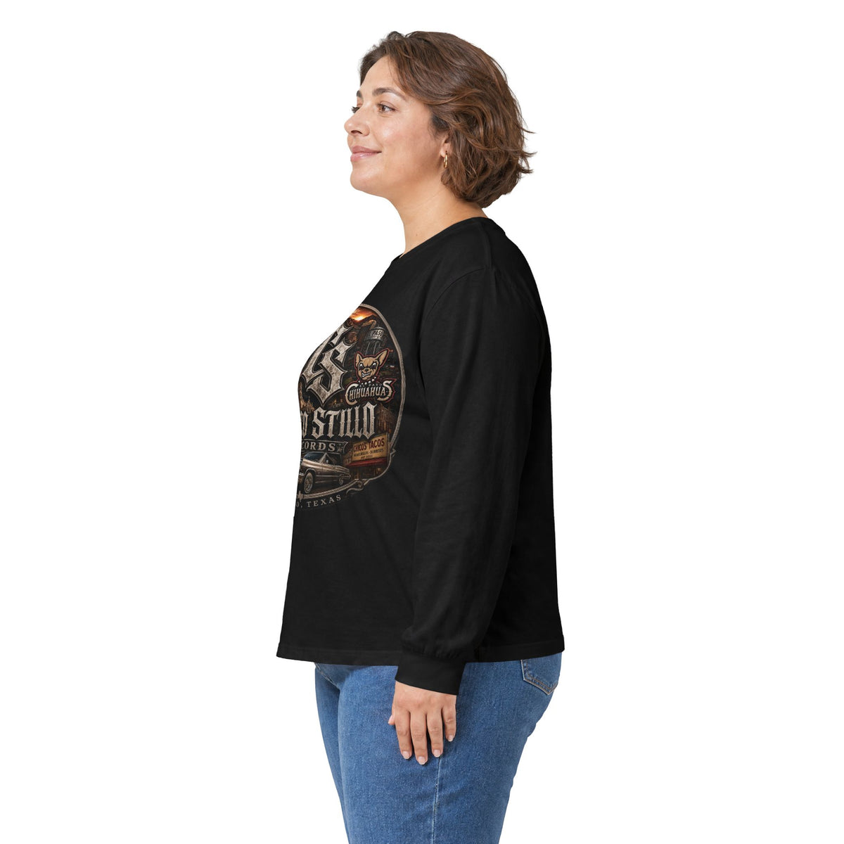 Chuco Stillo 915 Long Sleeve Tee — Vintage Lowrider Street Art Shirt