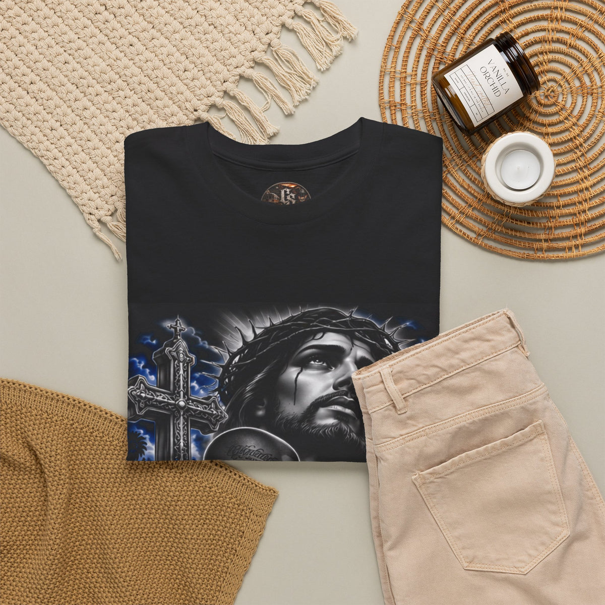 Blue Faith Christian Graphic T-Shirt