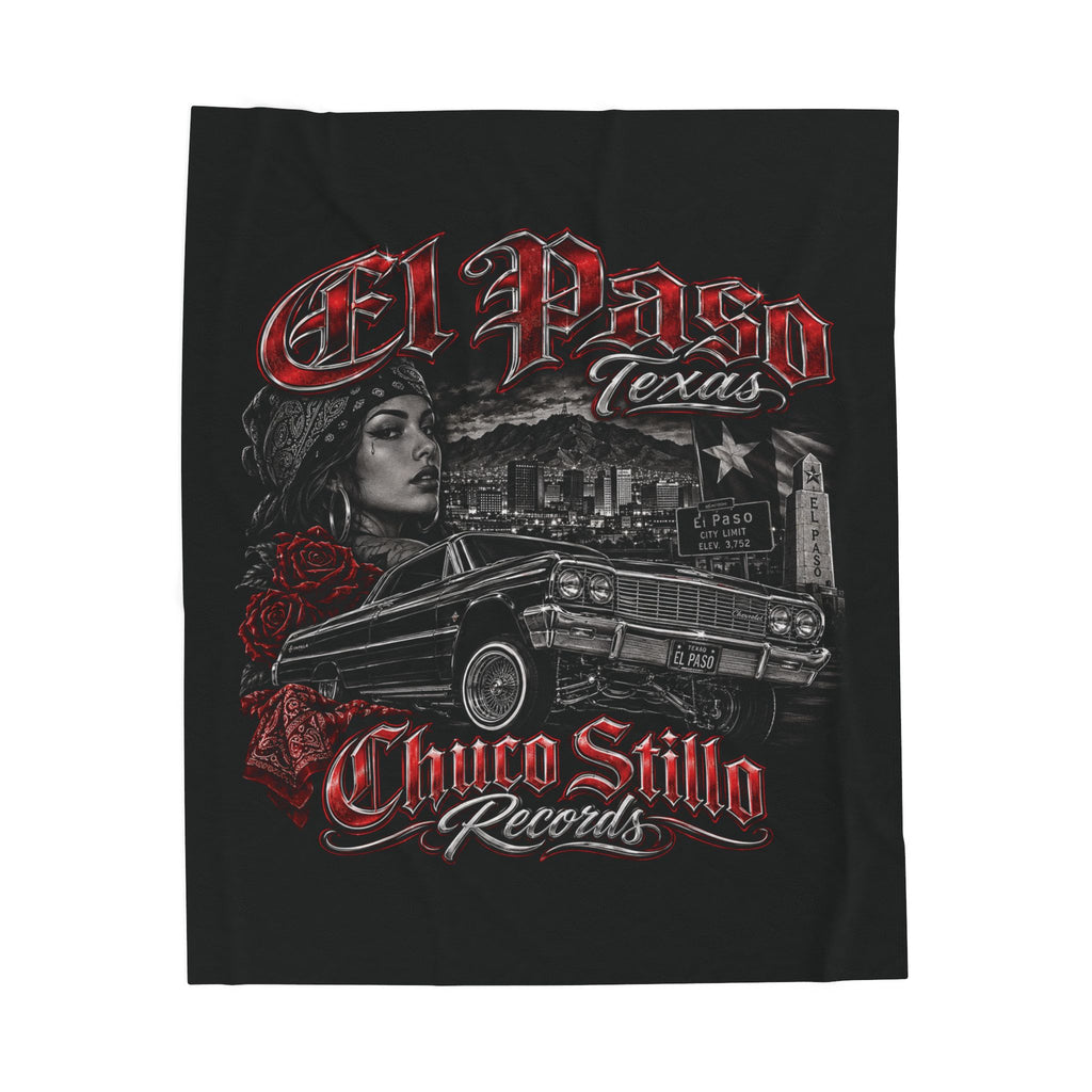 El Paso Texas RED Plush Blanket
