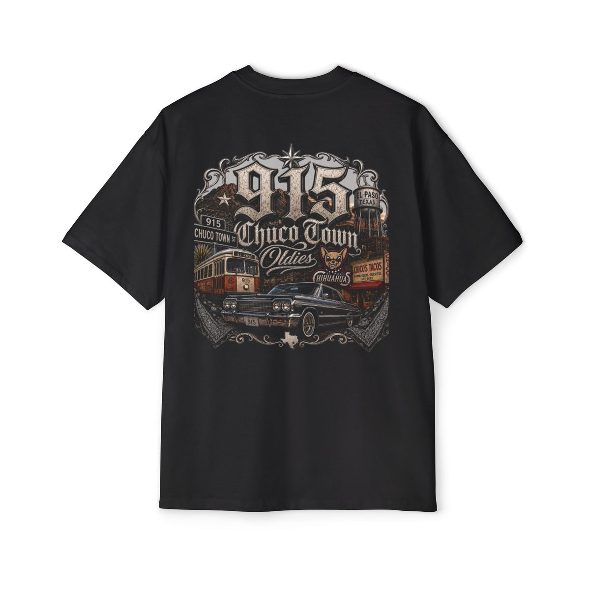 Chicano Lowrider Tee — "Chuco Stillo" Vintage Car Graphic Shirt