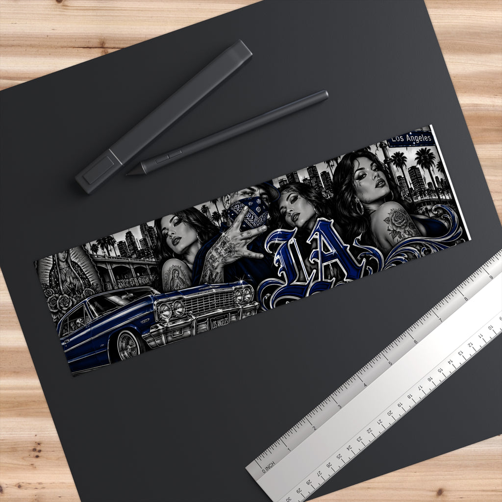 Blue Los Angeles Lowrider Bumper Sticker