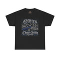 Oldies Chicano Style Records Classic Car T-Shirt BLACK + BLUE