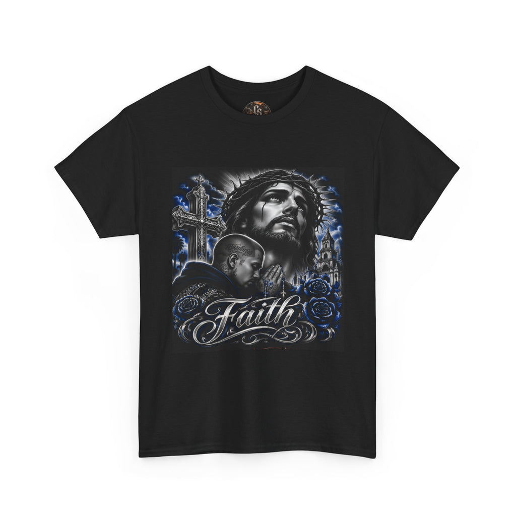 Blue Faith Christian Graphic T-Shirt