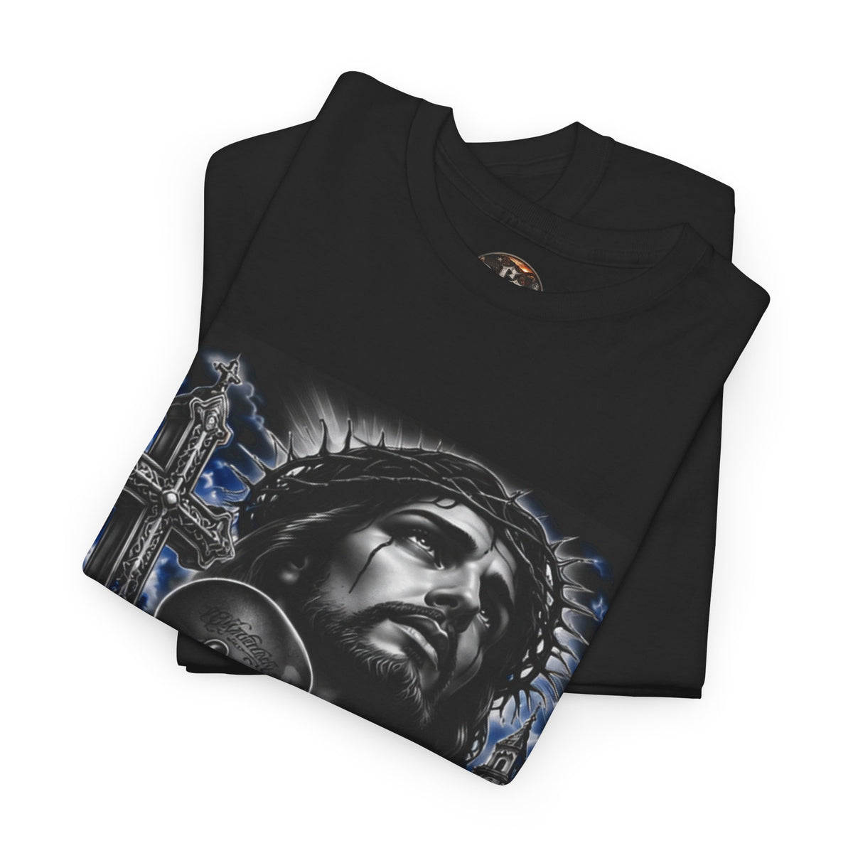 Blue Faith Christian Graphic T-Shirt